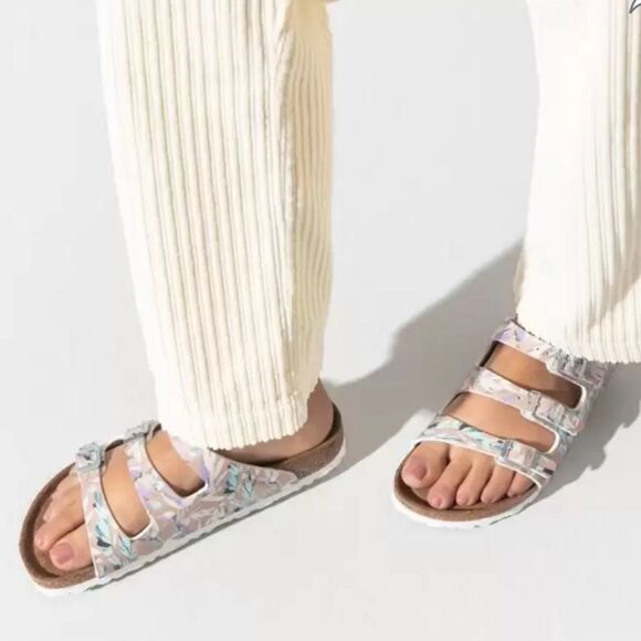 BIRKENSTOCK Florida Fresh Soft Footbed Narrow Width Multicolor Flats 10 - Picture 4 of 15